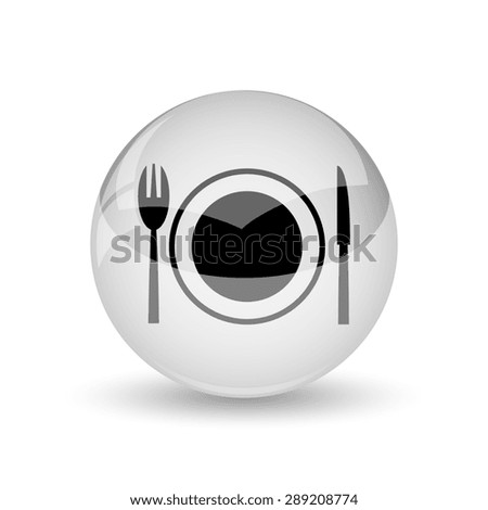 Restaurant icon. Internet button on white background 