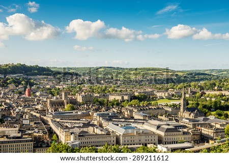 City of Bath, Somerset, England, view from Alexandra Park.
 Royalty-Free Stock Photo #289211612