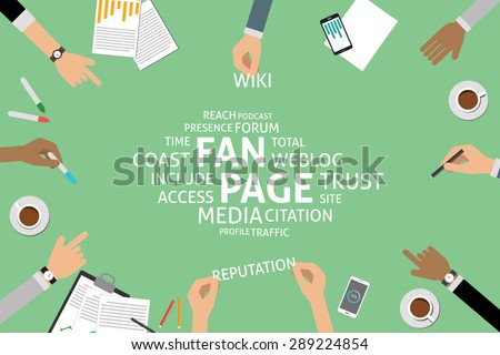 vector fan page concept,template Royalty-Free Stock Photo #289224854