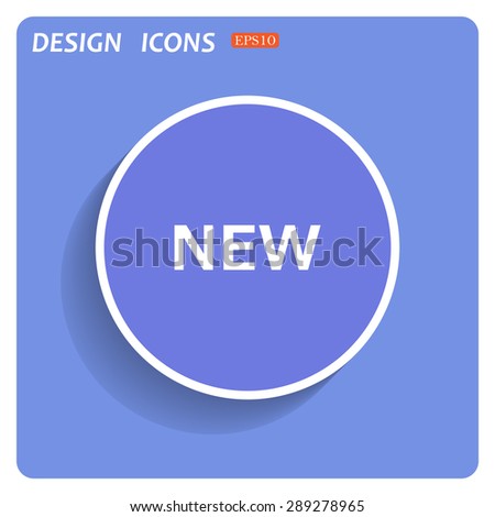 New. icon. vector. Flat design style.