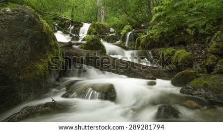 Alaskan Summer Waterfall