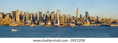 Panorama of New York City and Hudson River