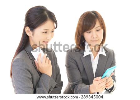 Women with a smart phone