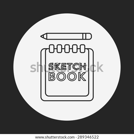 sketchbook line icon