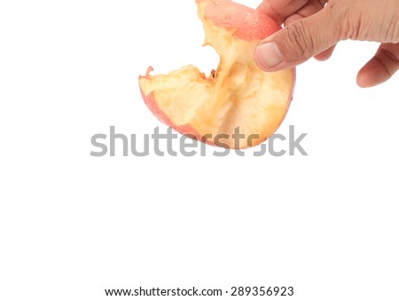 scrap Apples fruit isolated white background. This has clipping path. 