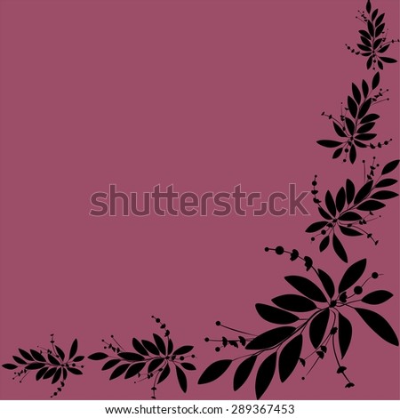 Stock Vector Illustration: vintage greeting card, invitation with floral ornaments, beautiful, luxury postcards. Floral ornate decorative background in purple colors
