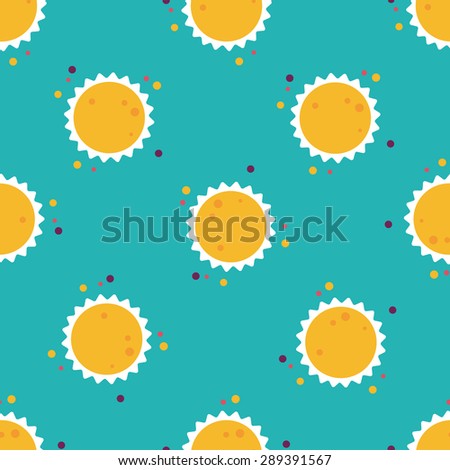 Space sun flat icon,eps10 seamless pattern background