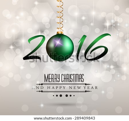 2016 Merry Chrstmas and Happy New Year Background for your dinner invitations, festive posters, restaurant menu cover, book cover,promotional depliant, Elegant greetings cards and so on.