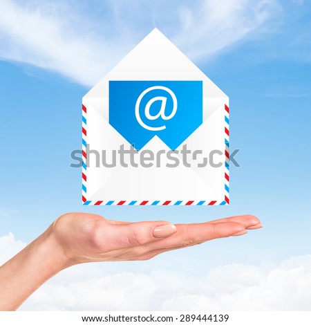 Envelope Mail icon illustration. Flat design style