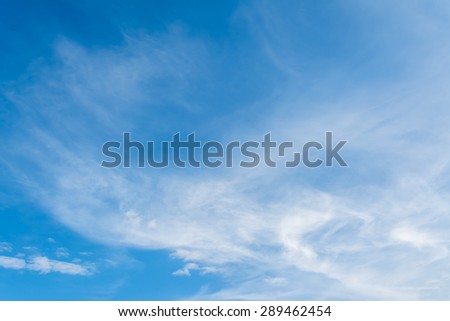 image of blue clear sky white cloud for background usage .