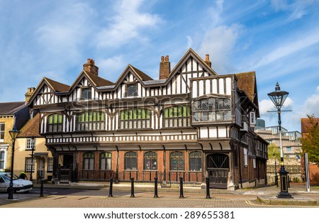 Tudor House in City Centre of Southampton, England Royalty-Free Stock Photo #289655381