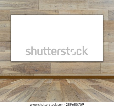Blank frame in wood room