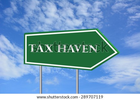 TAX HAVEN road sign green