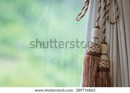 Curtain tassel for interior decoration