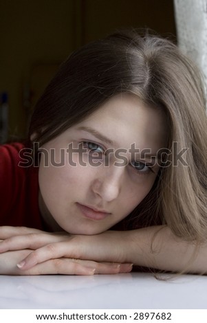 Portrait of a sad girl