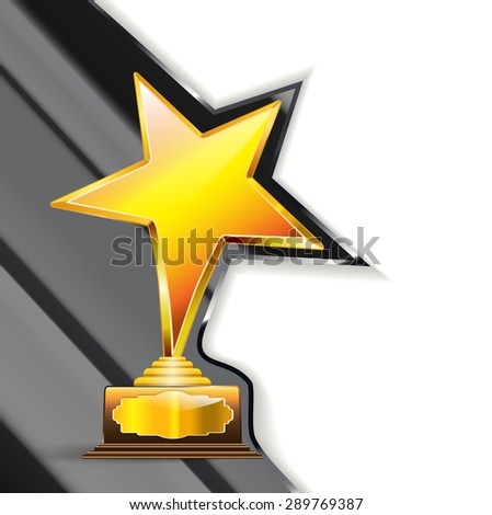 golden trophy award background. vector