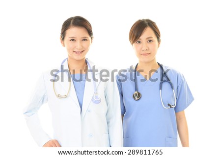 Smiling Asian medical doctors