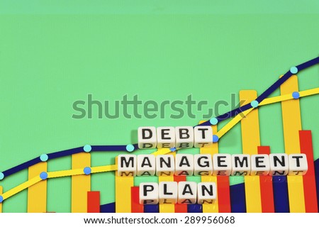 Business Term with Climbing Chart / Graph - Debt Management Plan