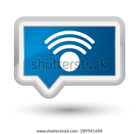 Wifi icon blue banner button