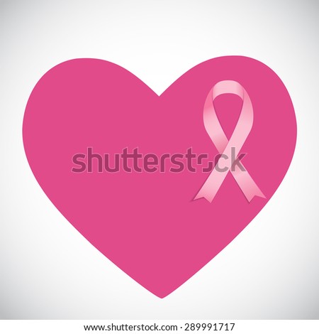 Breast Cancer Awareness Pink Ribbon Vector Illustration EPS10
