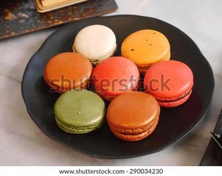 Macaroon many delicious foods