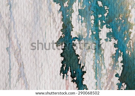 hi-res close up water color painting on watercolor paper texture using for background