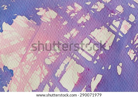 hi-res close up water color painting on watercolor paper texture using for background