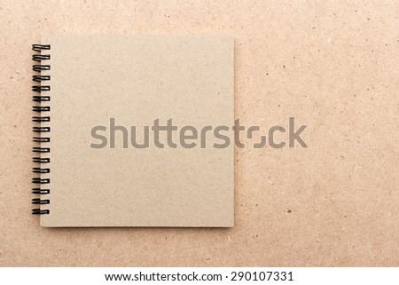 Photo blank book cover on wood background