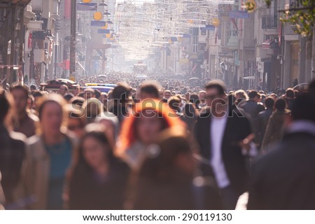 people crowd walking on busy street on daytime Royalty-Free Stock Photo #290119130