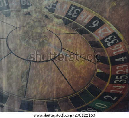 Luck is transient - faded roulette advertisement