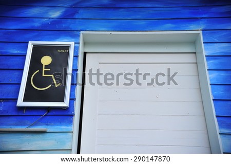 Restrooms for Wheelchair Handicap Icon design  
