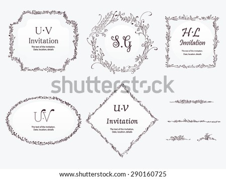Template Invitation to the wedding. Vector graphics