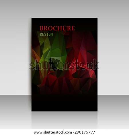 Abstract modern cover, report brochure, flyer design template with geometric triangular polygonal style. Vector eps10
