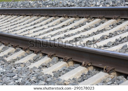 Railroad tracks in the summer.