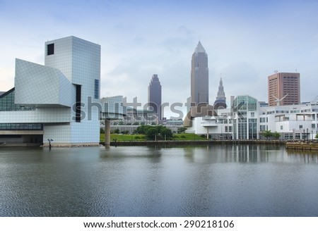 Cleveland, Ohio in the United States. City skyline.