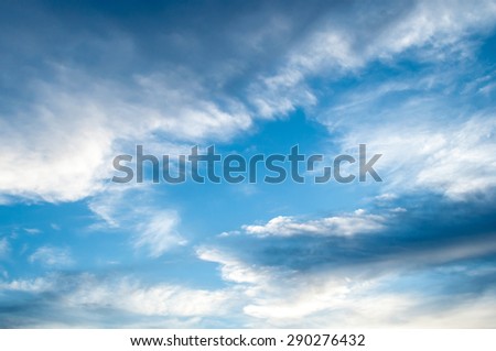 Blue sky background in summer