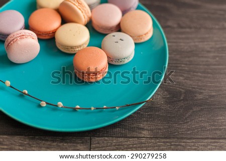Colouful tasty macaroons