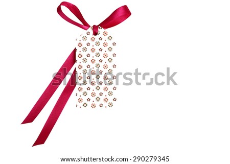 Red Sales tag isolated on white background