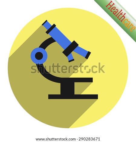 Microscope icon. Vector illustration