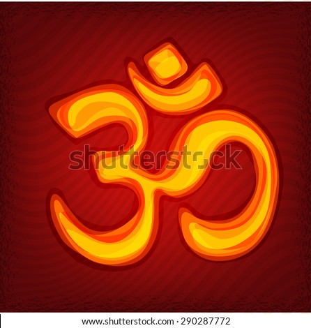 Vector Illustration Om symbol, it can be used as a print or a postcard or poster