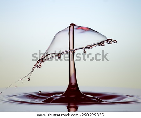 Colorful splashing. Water drop close-up. Royalty-Free Stock Photo #290299835