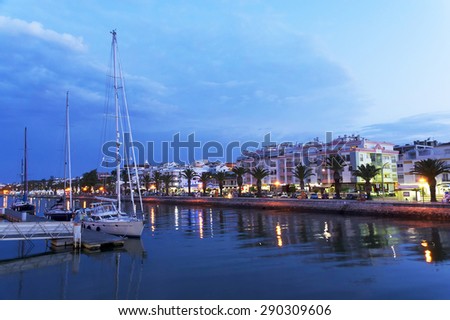 Harbor of Lagos, Algarve, Portugal Royalty-Free Stock Photo #290309606