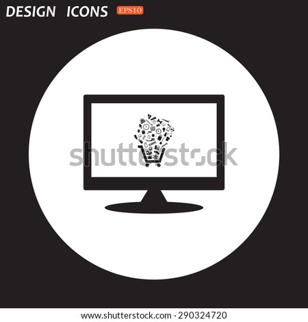 Set of icons. Put into shopping cart. Great buy. Cart of goods. Supermarket. icon. vector design