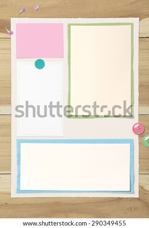 Empty Paper On Wooden Table, copy space for your text