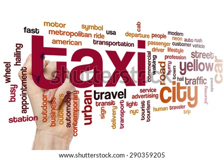 Taxi word cloud concept