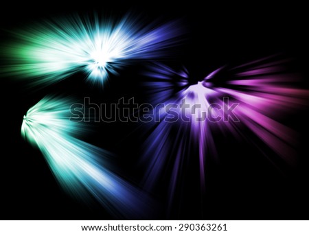 Abstract lights or swirl lights with dark background for photoshop effects.