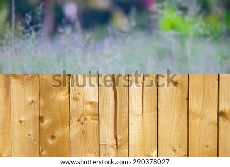 wood floor texture with blur vintage grass background