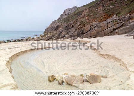 portheras cove in cornwall england uk