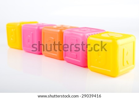Picture of a baby block toys in different colours