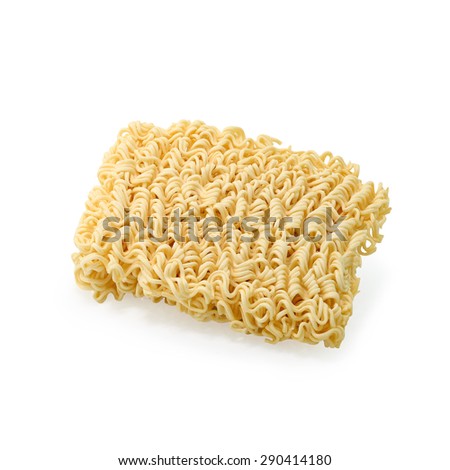 noodle isolated on white background with clipping path.